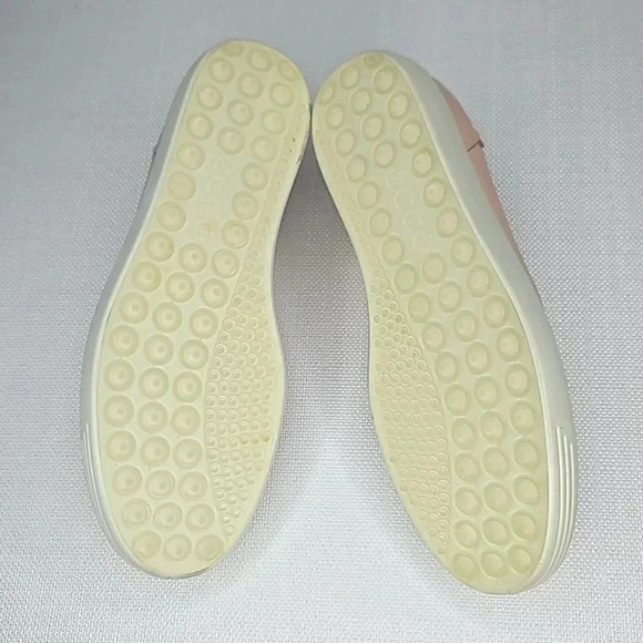 Ecco Women's Blush Pink Leather Woven Slip-on Sneaker Size 9 - Picture 6 of 16